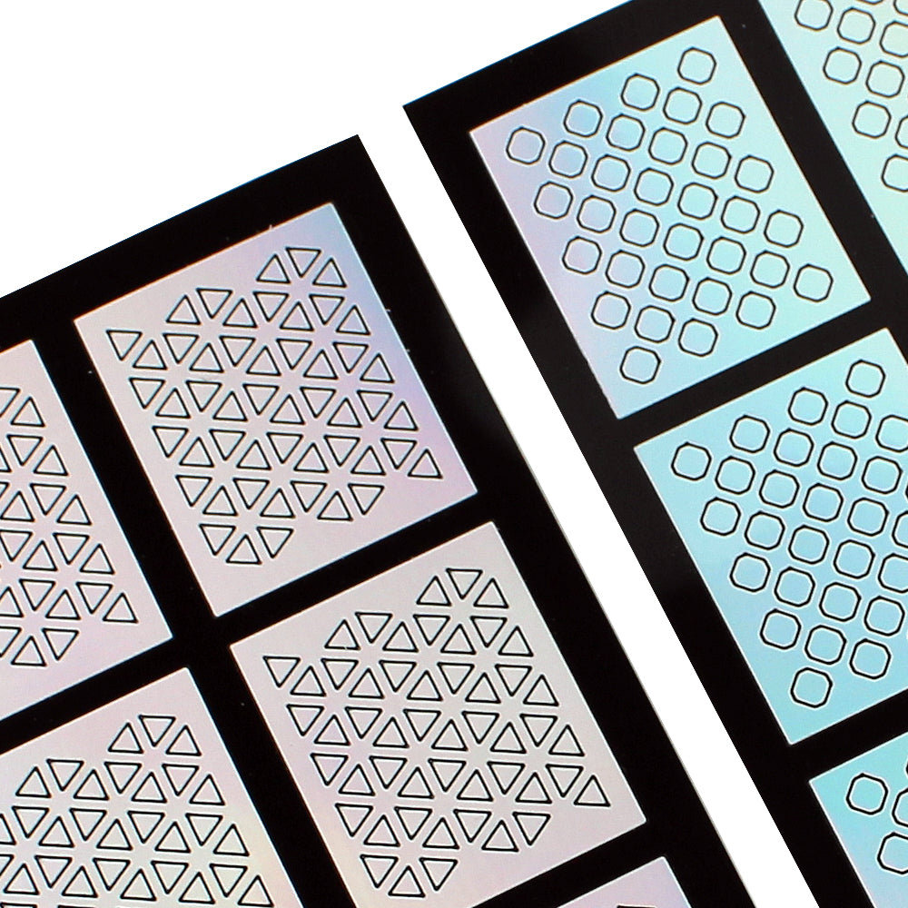 Nail Art Stencil Guides - Triangles, Circles