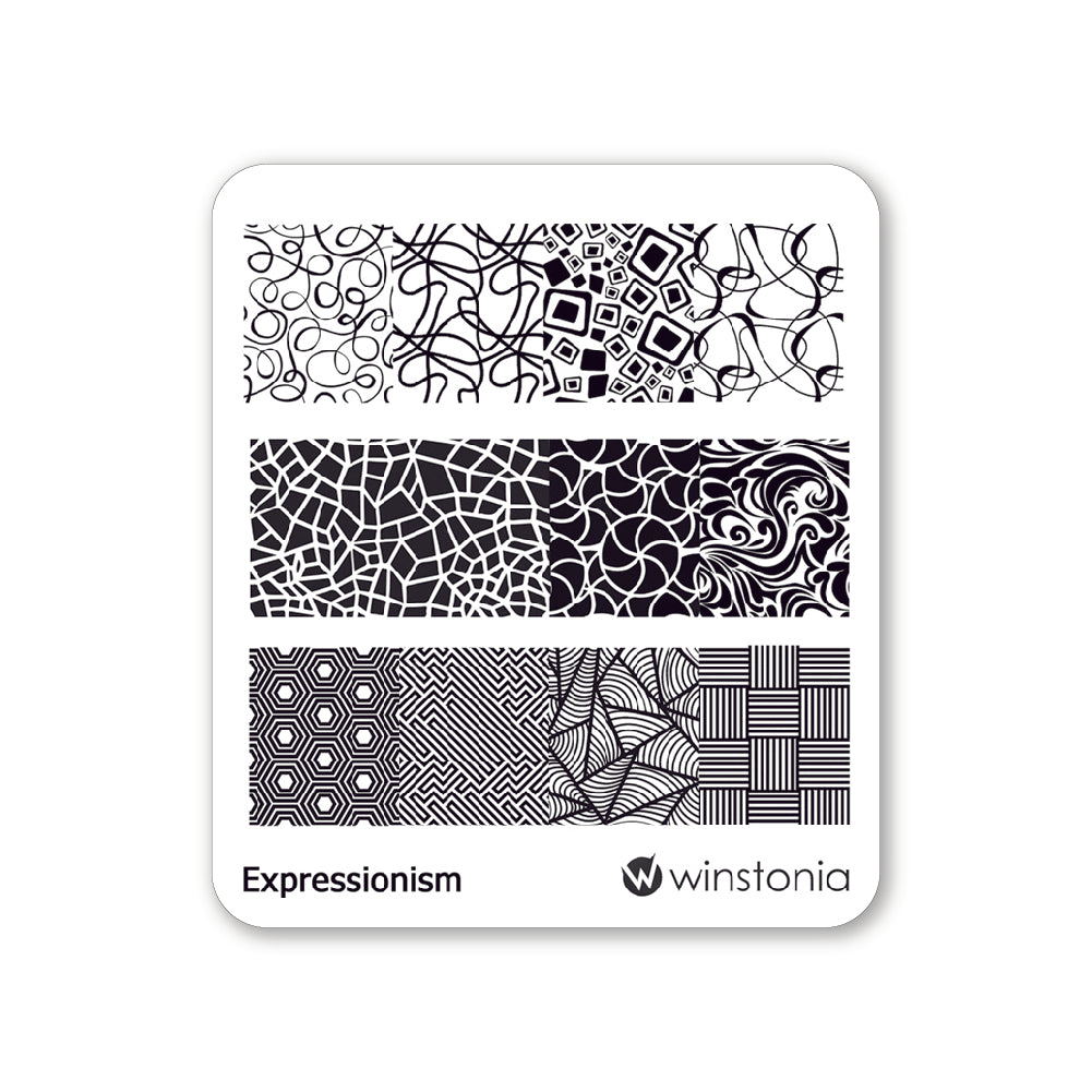 Nail Art Stamping Plate - Expressionism