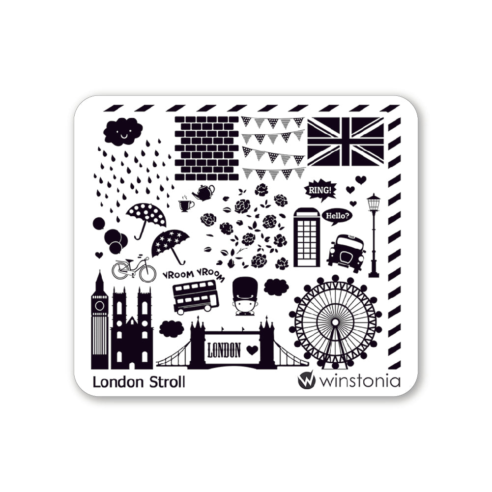 Nail Art Stamping Plate - London Stroll