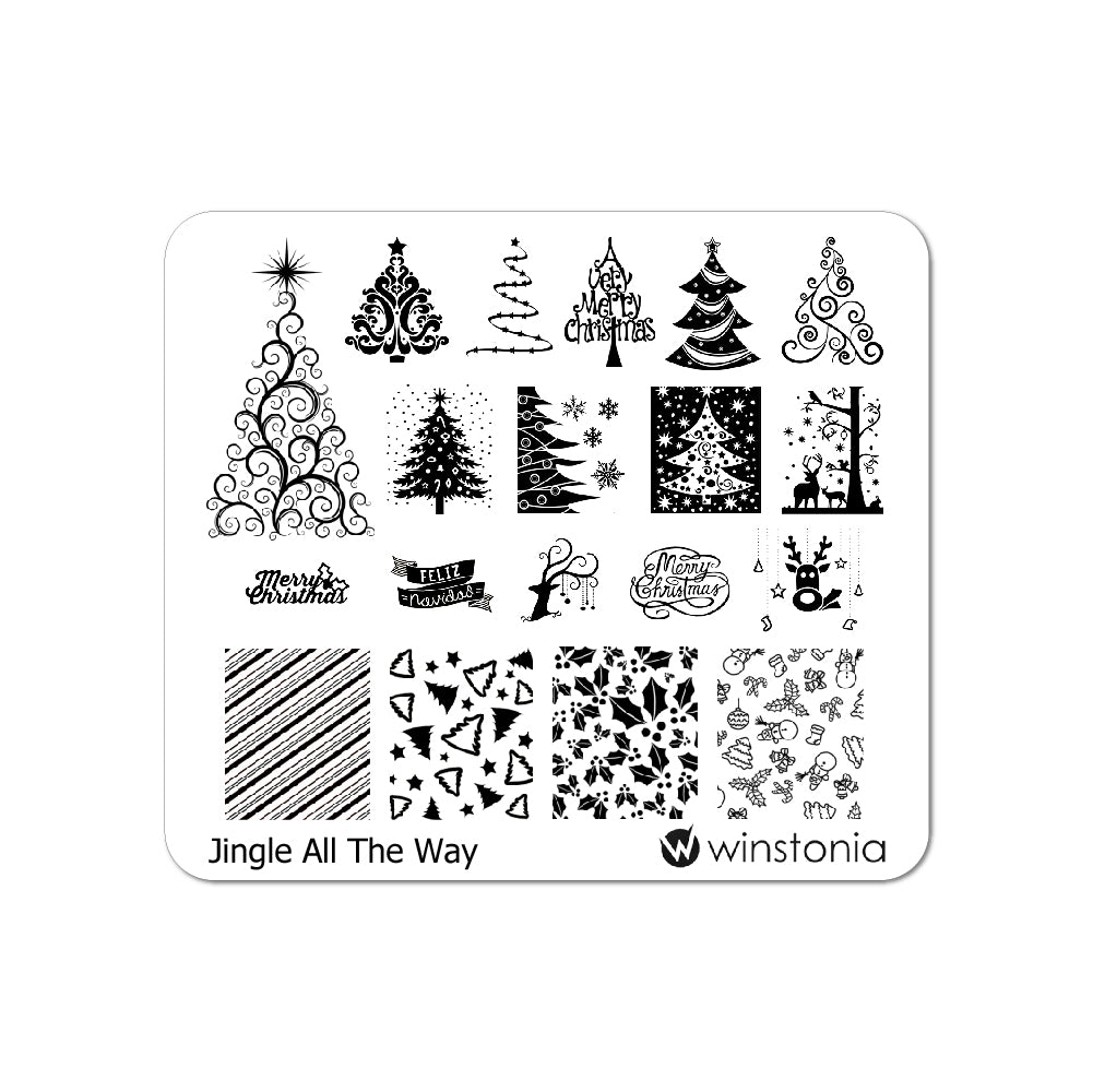 Nail Art Stamping Plate - Jingle All the Way