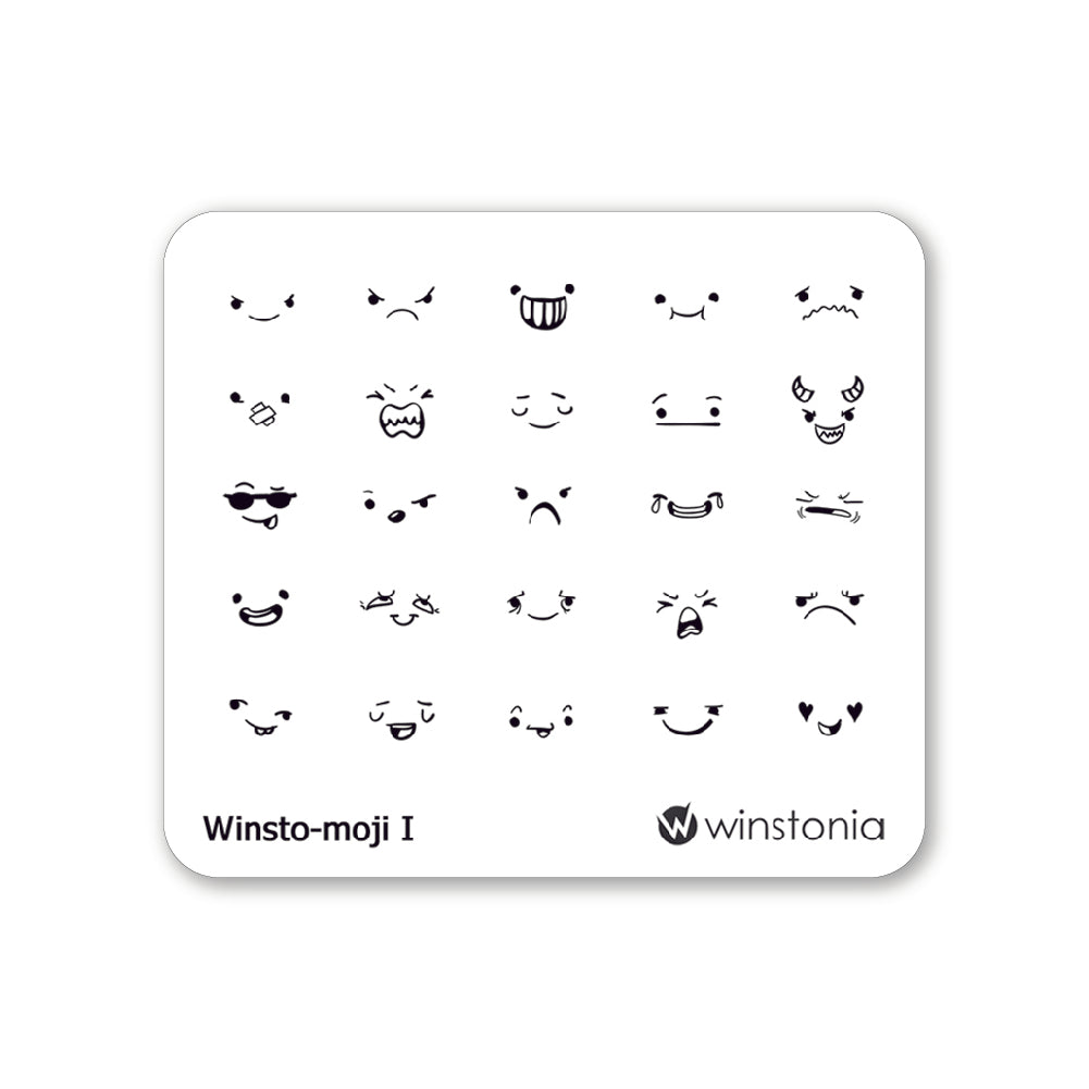 Nail Art Stamping Plate - Winsto-Moji I