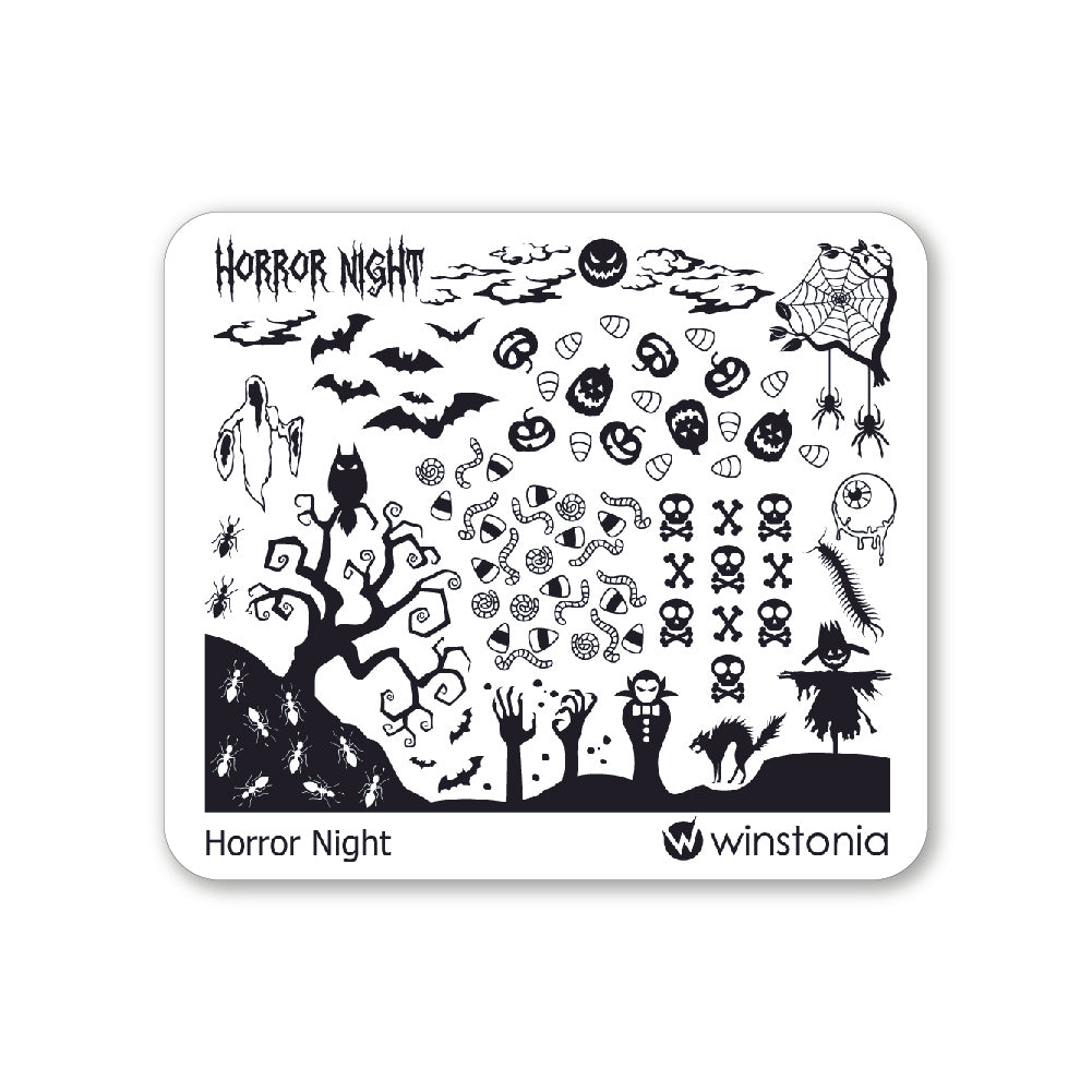 Nail Art Stamping Plate - Horror Night – Winstonia