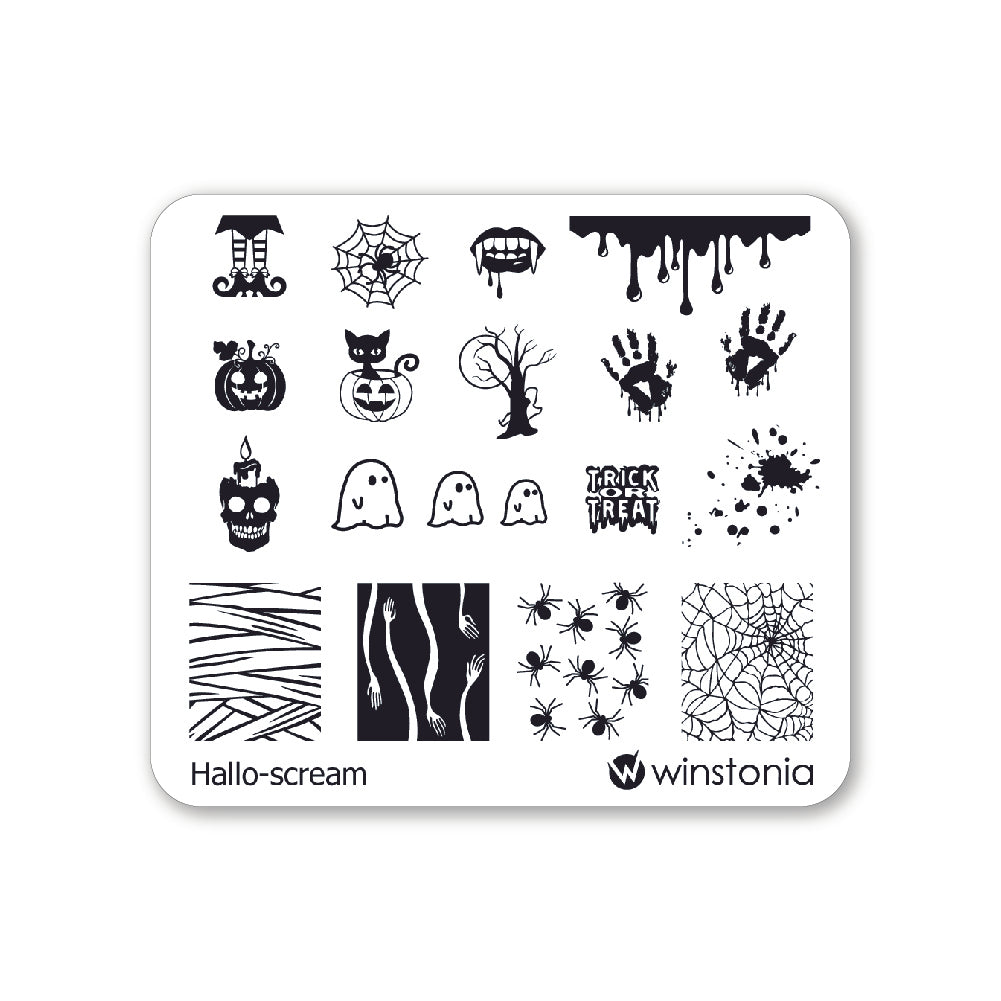 Nail Art Stamping Plate - Hallo-scream