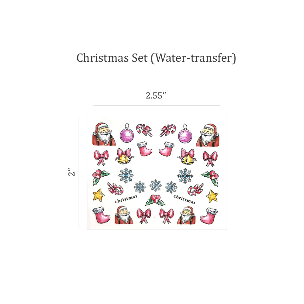 Nail Art Decals 12 Sheets Set - Christmas