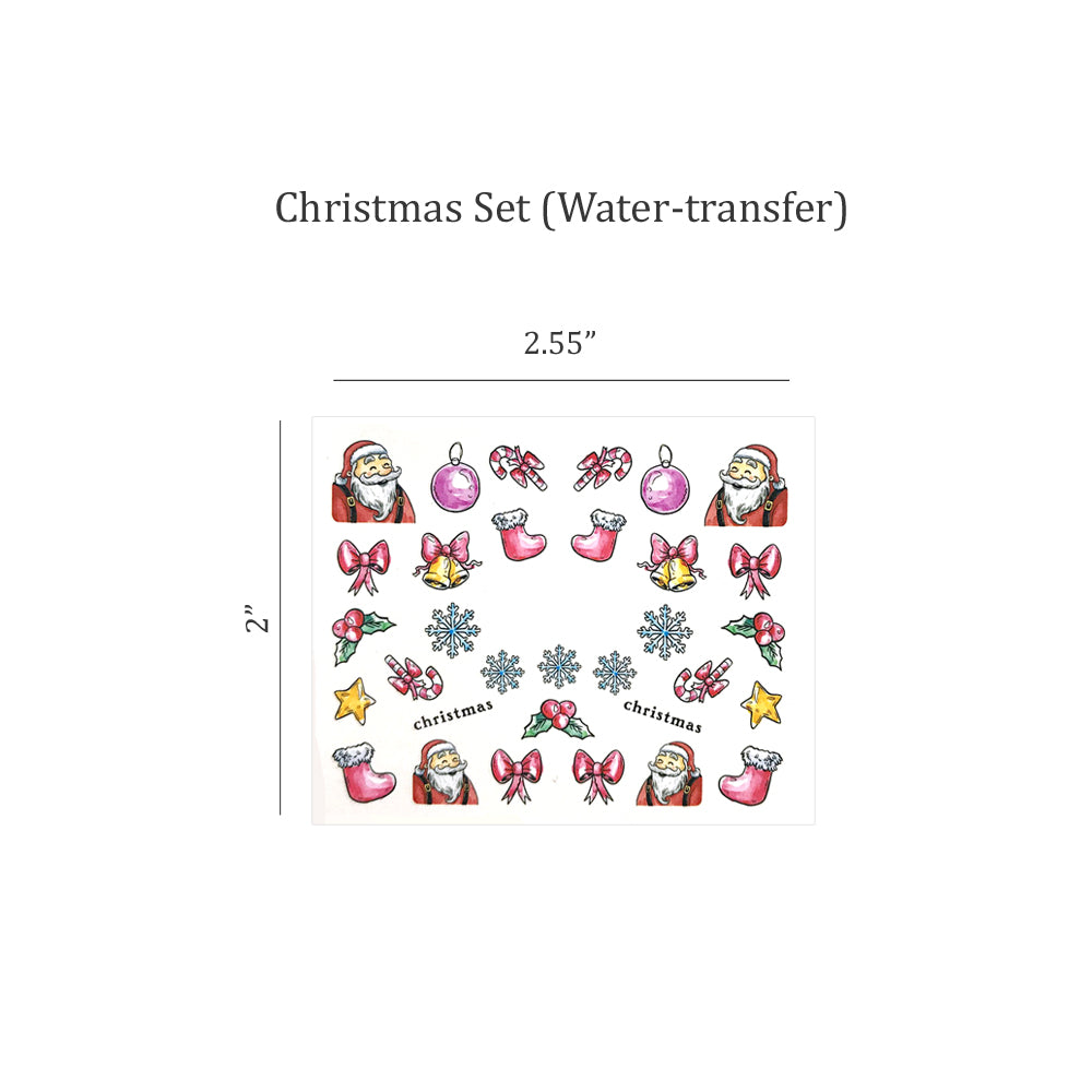 Nail Art Decals 12 Sheets Set - Christmas