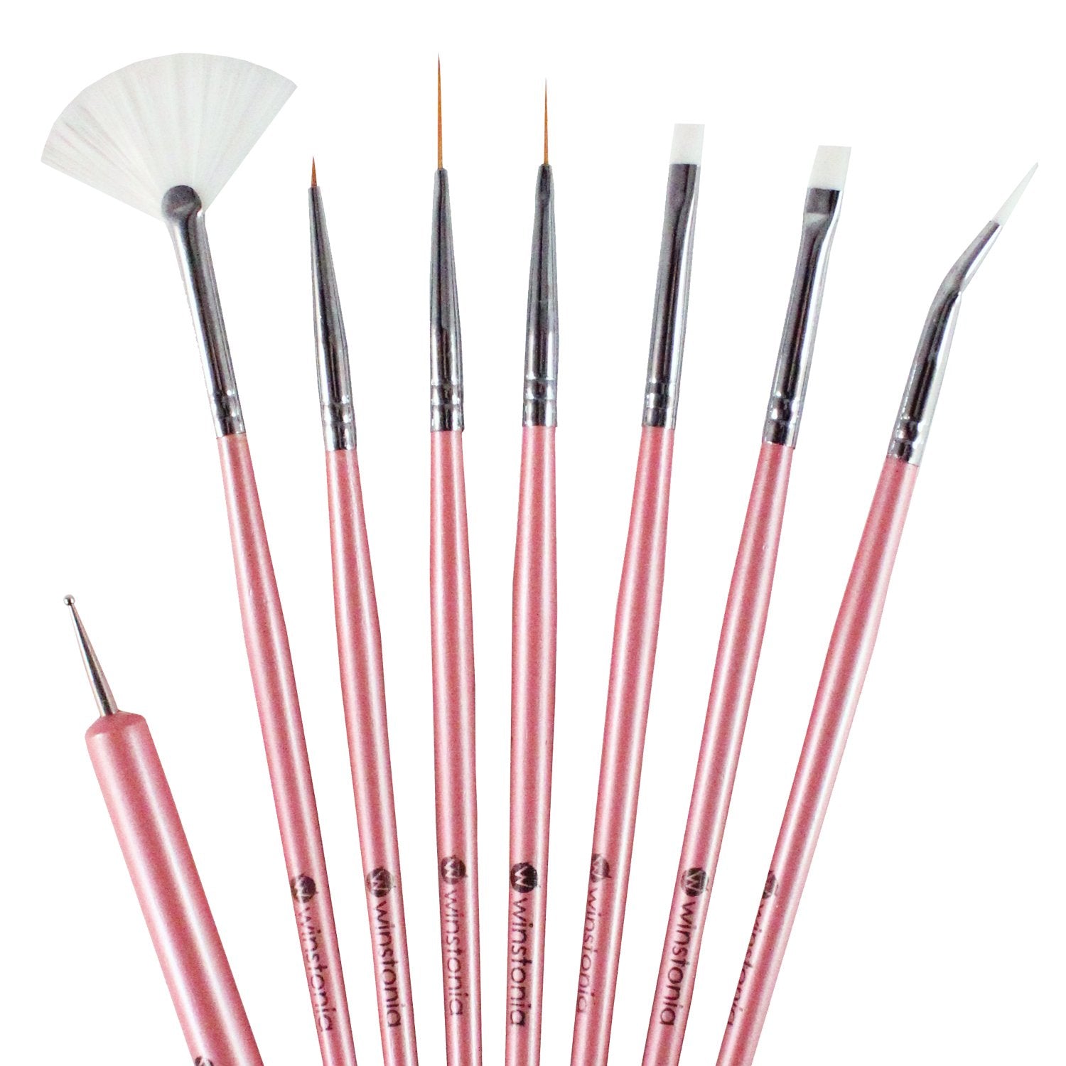 8 Pcs Assorted Nail Art Brushes Set | GLAM GADGETS