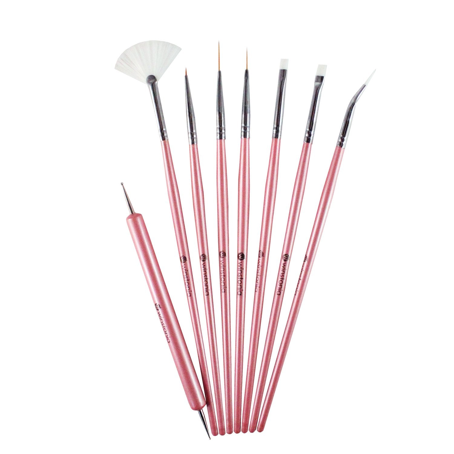 8 Pcs Assorted Nail Art Brushes Set | GLAM GADGETS