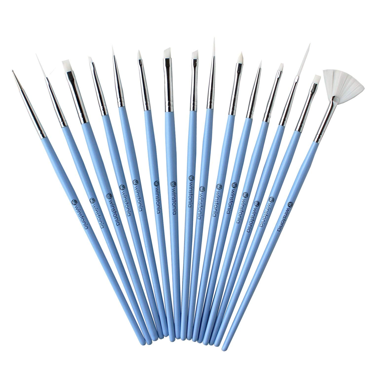 15 Pcs Nail Art Brushes Set | SOMETHING BLUE