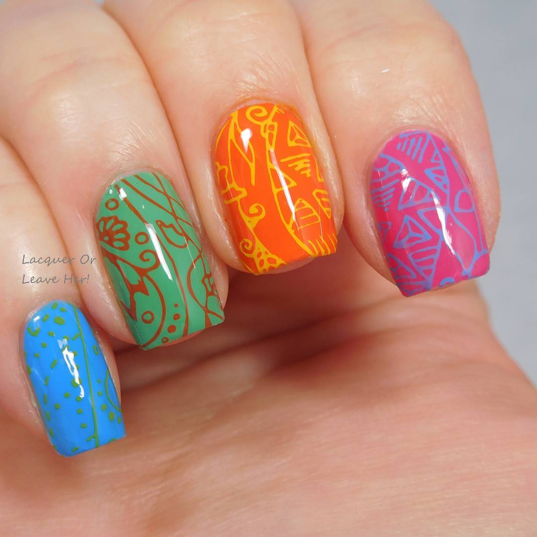 Nail Art Stamping Plate - Color Me Vine