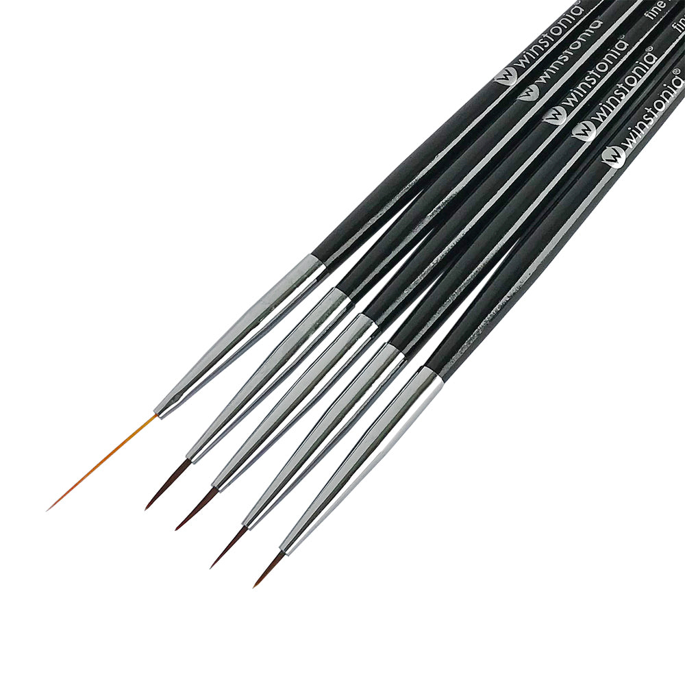 5 Pcs Nail Art Detailer and Striping Brushes Set | FINE LINE