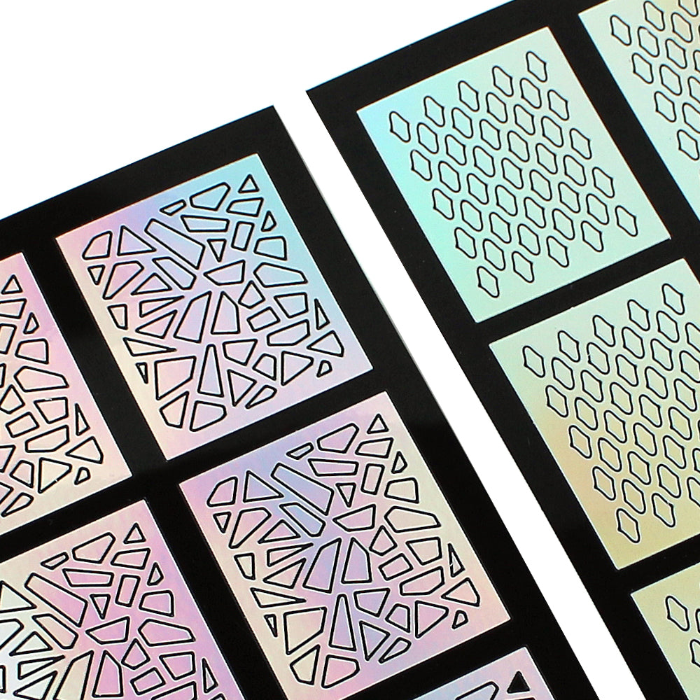 Nail Art Stencil Guides - Shattered Glass, Net