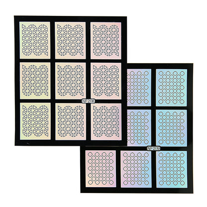 Nail Art Stencil Guides - Triangles, Circles