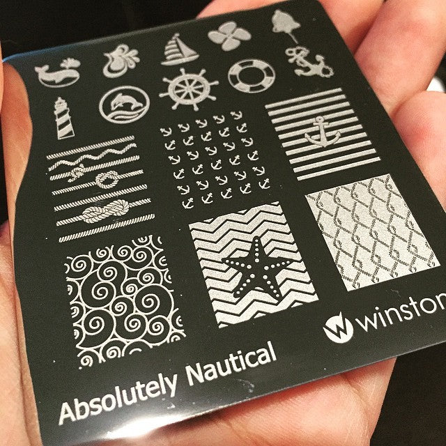 Nail Art Stamping Plate - Absolutely Nautical