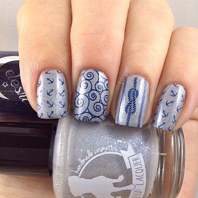 Nail Art Stamping Plate - Absolutely Nautical