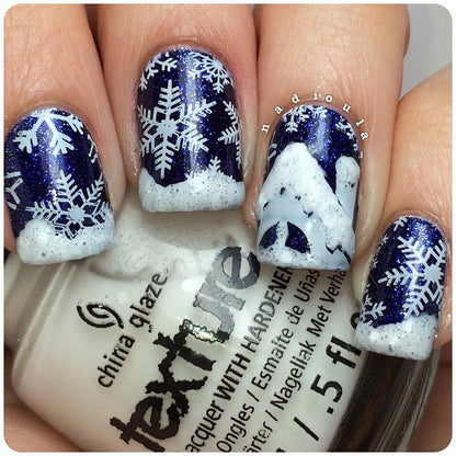 Nail Art Stamping Plate - Have a Merry X&