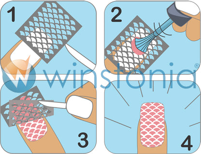 Nail Art Stencil Guides - Stars, Triangles, Squares