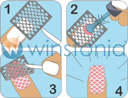 Nail Art Stencil Guides - Shattered Glass, Net