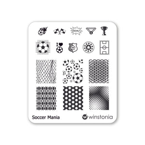 Nail Art Stamping Plate - Soccer Mania