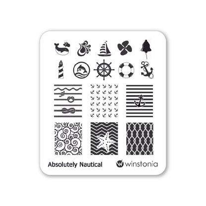 Nail Art Stamping Plate - Absolutely Nautical
