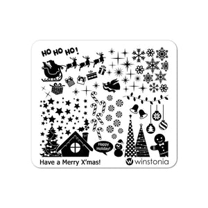 Nail Art Stamping Plate - Have a Merry X'mas!