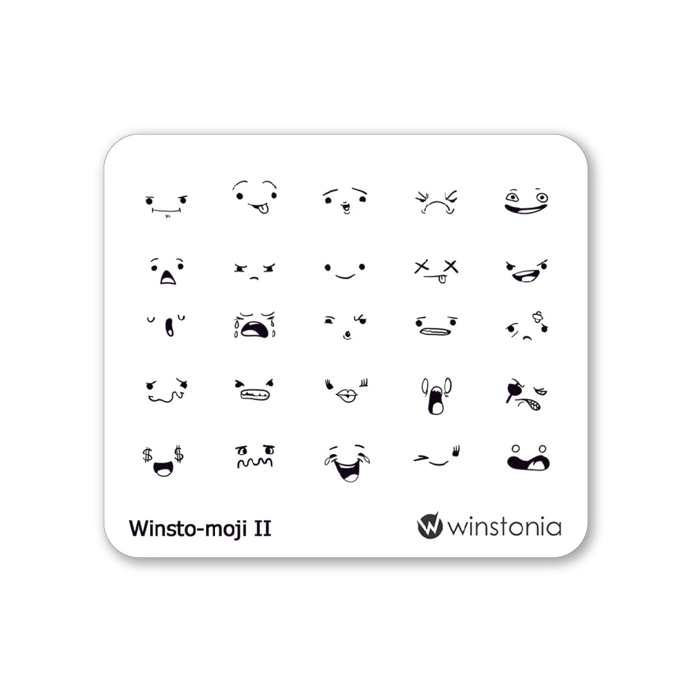 Nail Art Stamping Plate - Winsto-Moji II