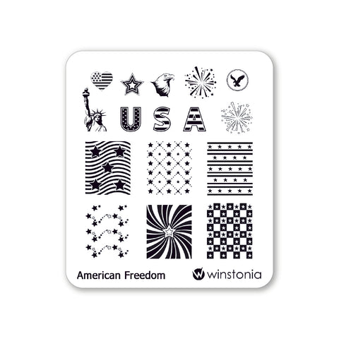 Nail Art Stamping Plate - American Freedom