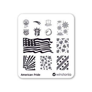Nail Art Stamping Plate - American Pride