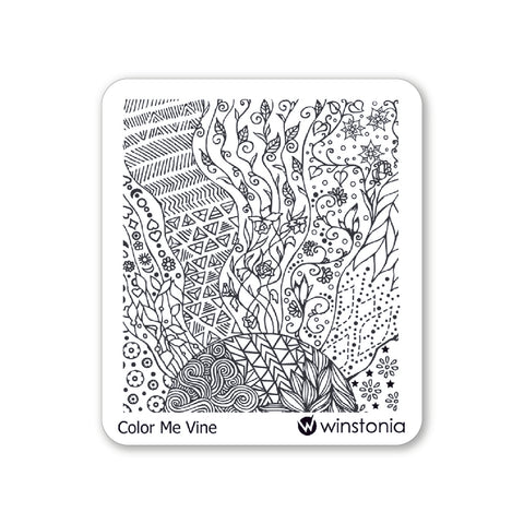 Nail Art Stamping Plate - Color Me Vine