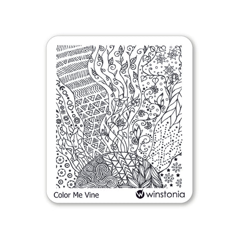 Nail Art Stamping Plate - Color Me Vine