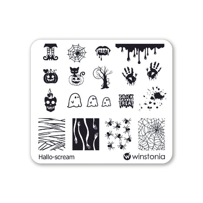 Nail Art Stamping Plate - Hallo-scream