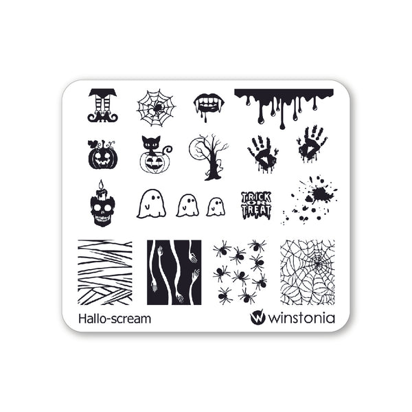 Nail Art Stamping Plate - Hallo-scream