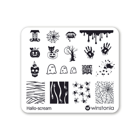 Nail Art Stamping Plate - Hallo-scream