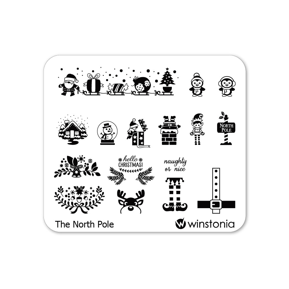 Nail Art Stamping Plate - The North Pole