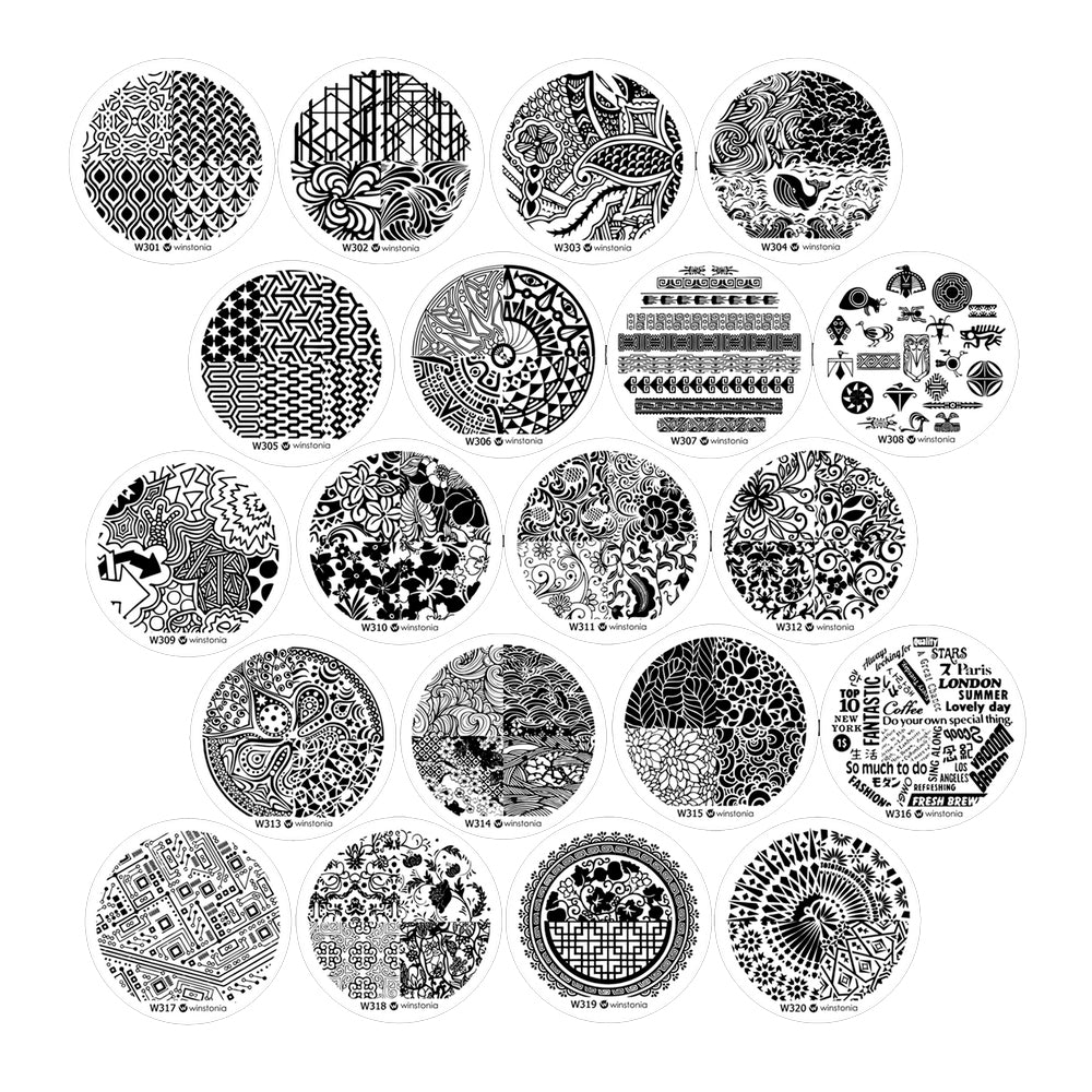 Nail Art Stamping Image Plates 20 Pcs Set | 3rd Generation