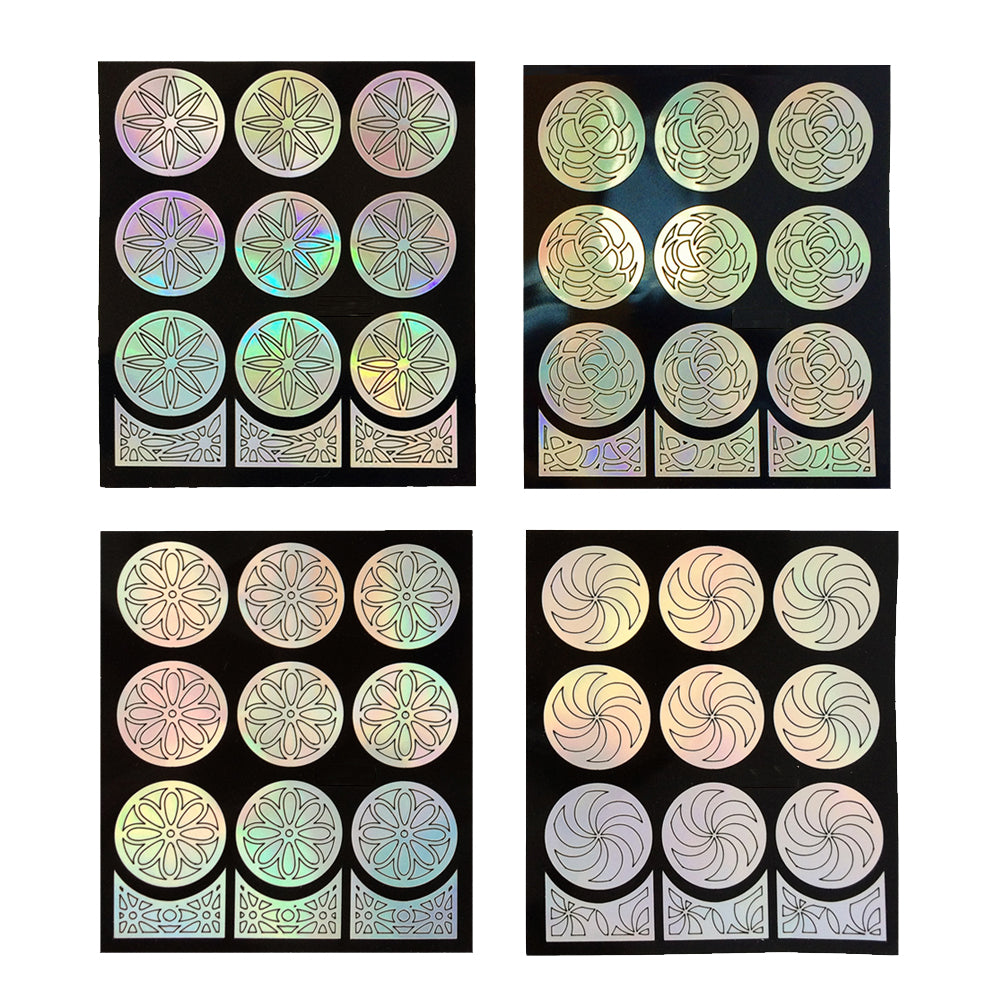 Nail Art Stencil Guides - Daisy, Swirl & Stars