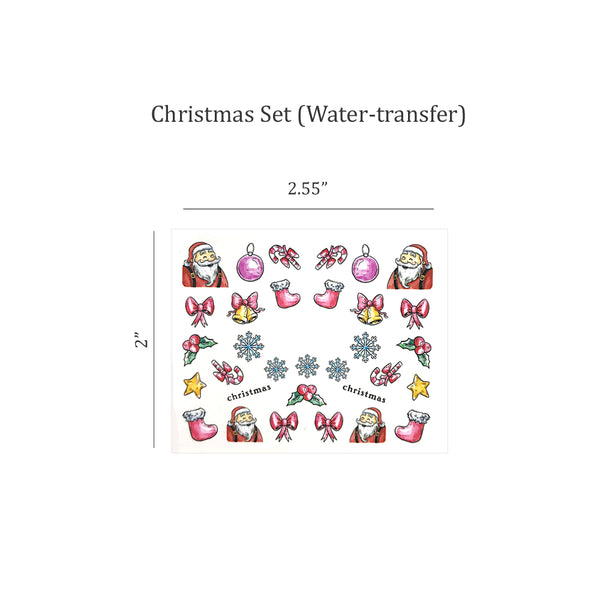 Nail Art Decals 12 Sheets Set - Christmas