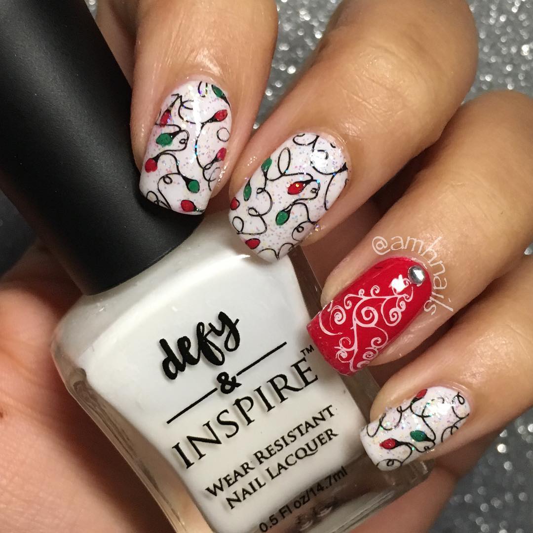 Nail Art Stamping Plate - Holly Jolly Christmas
