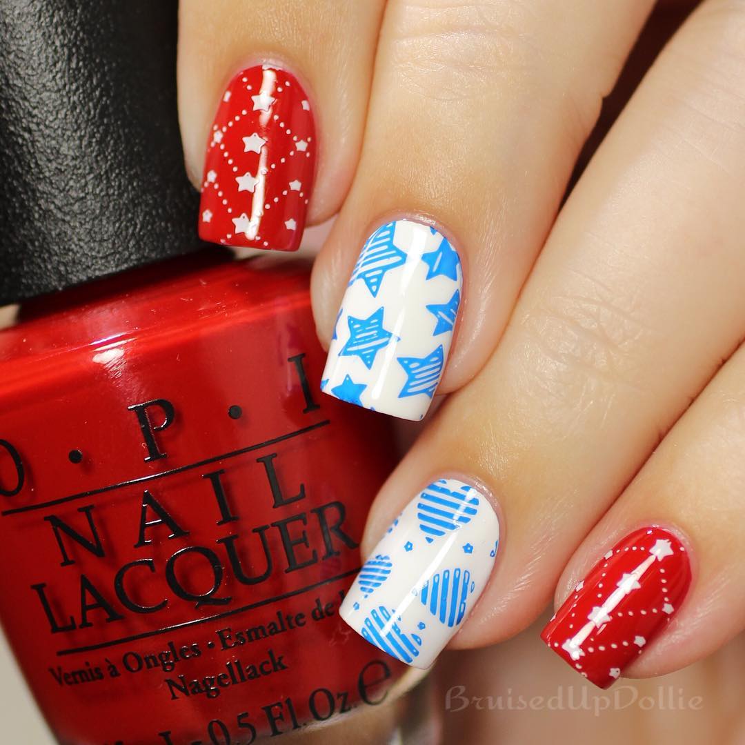 Nail Art Stamping Plate - American Pride