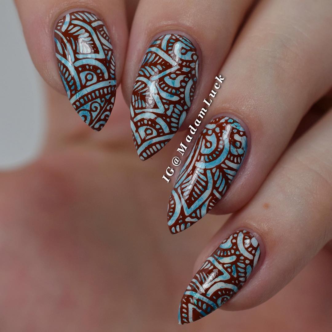 Nail Art Stamping Plate - Wisdom of Henna