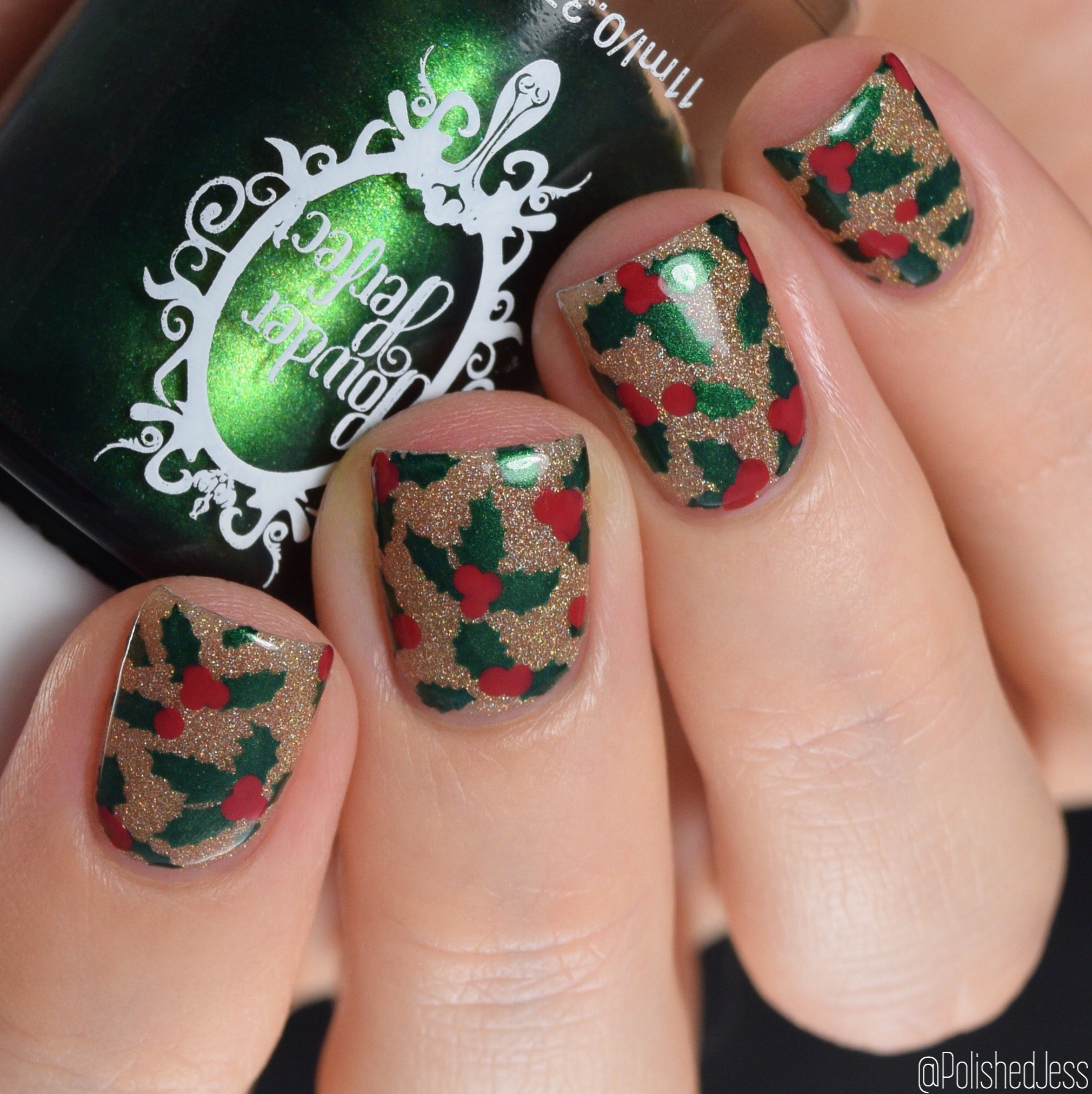 Nail Art Stamping Plate - Holly Jolly Christmas