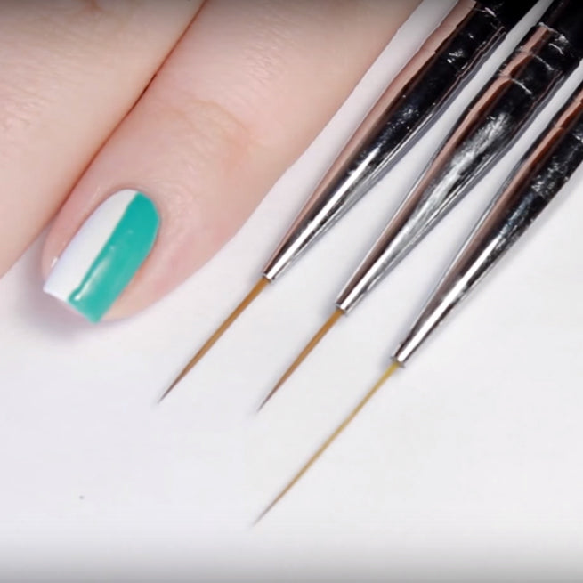 3 Pcs Nail Art Striping Brushes Set | AMAZING TRIO