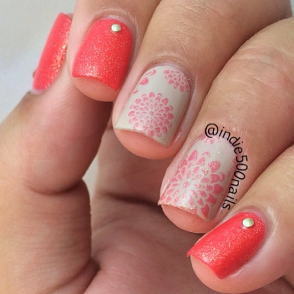 Nail Art Stamping Plate - Floral