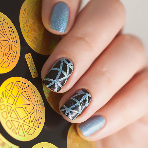 Nail Art Stencil Guides - Stars, Hearts & Petals